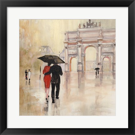 Framed Romantic Paris II Print