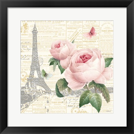 Framed Roses in Paris III Print
