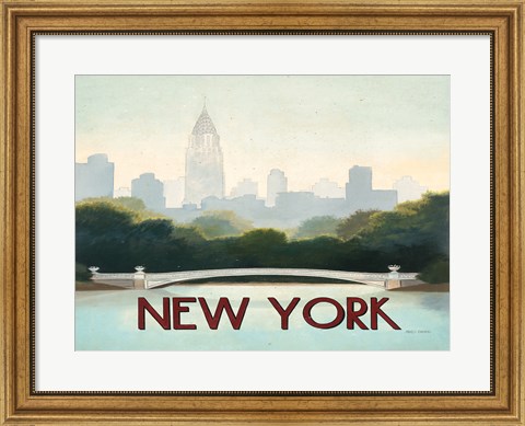 Framed City Skyline New York Horizontal Print
