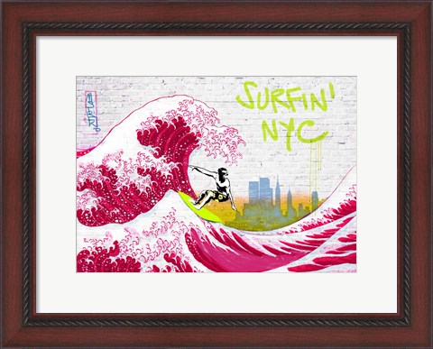 Framed Surfin&#39; NYC Print