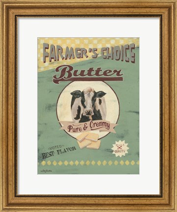 Framed Farmer&#39;s Choice Butter Print