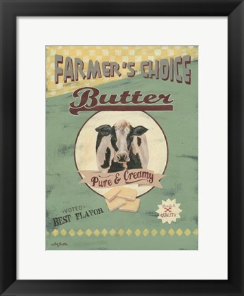 Framed Farmer&#39;s Choice Butter Print