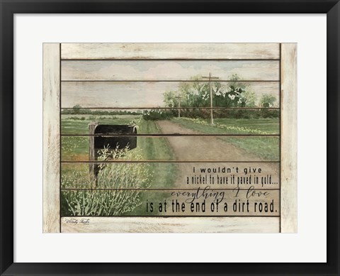Framed End of a Dirt Road Print