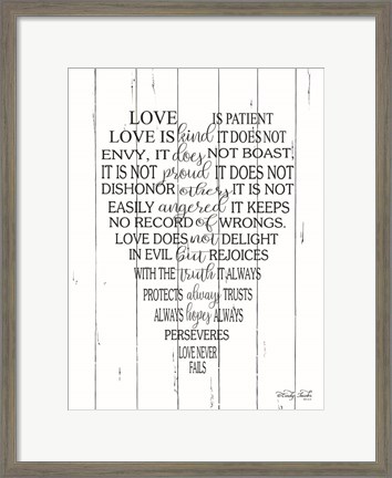 Framed Love is Patient Print