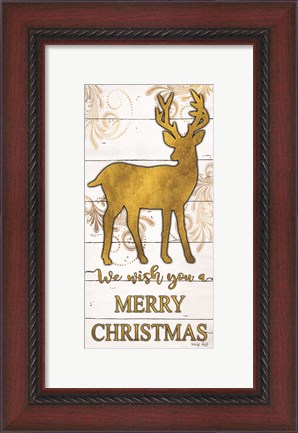 Framed Reindeer Merry Christmas Print