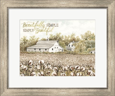 Framed Beautifully Simple Cotton Farm Print