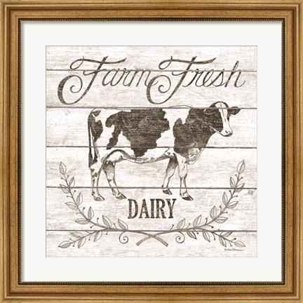 Framed Farm Fresh Dairy Print