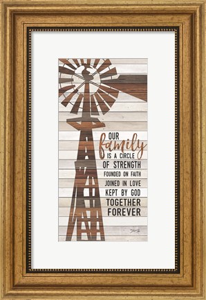 Framed Family Circle Windmill Print