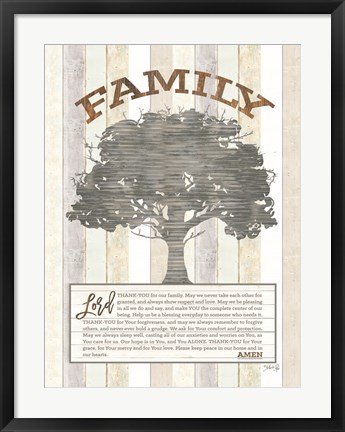 Framed Family Prayer Tree Print