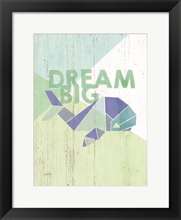 Framed Dream Big Whale Print