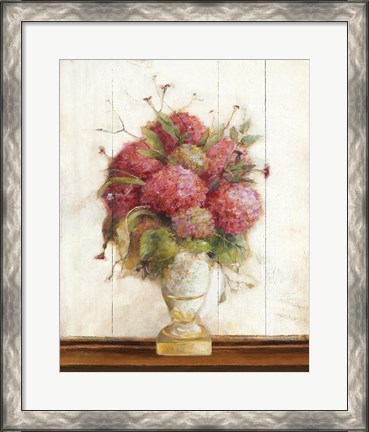 Framed Dreamy Hydrangea II on Birch Print