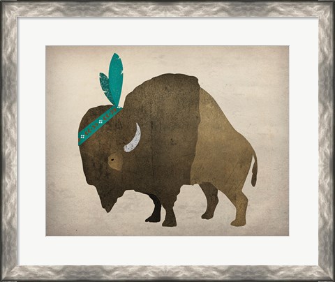 Framed Buffalo Bison III Print