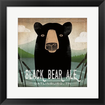 Framed Skinny Dip Black Bear Ale Print
