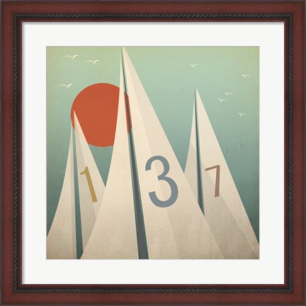 Framed Sails VII with Sun Print