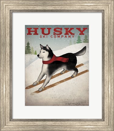 Framed Husky Ski Co Print