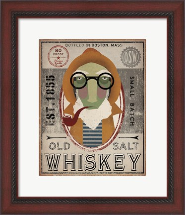 Framed Fisherman II Old Salt Whiskey Print