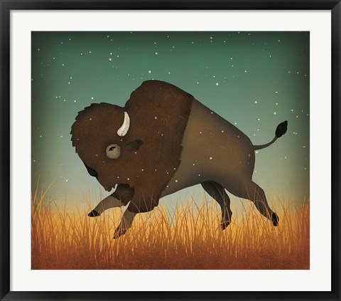 Framed Buffalo Bison II Print