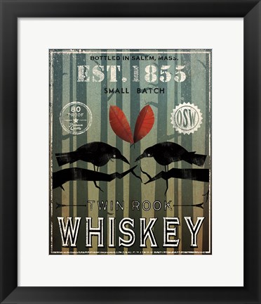 Framed Old Salt Whiskey Love Birds Print