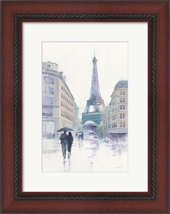 Framed Walking in the Rain Print