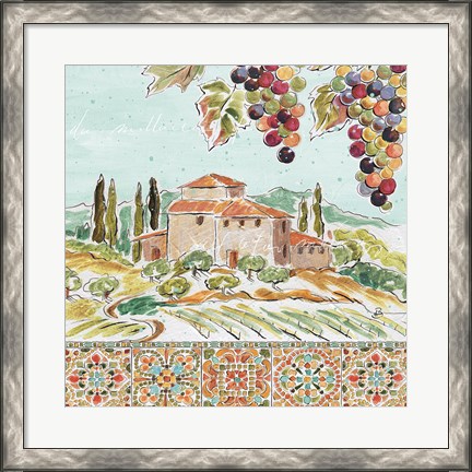 Framed Tuscan Breeze II Print