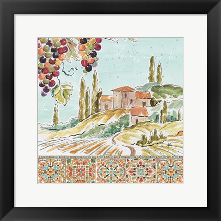 Framed Tuscan Breeze III Print