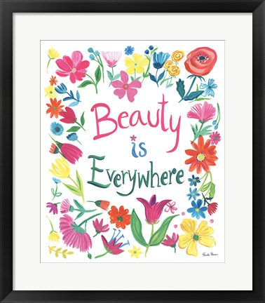 Framed Floral Quote III Print