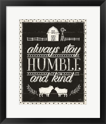 Framed Country Thoughts IV Black Print