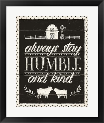 Framed Country Thoughts IV Black Print