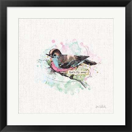Framed Thoughtful Wings IV Print