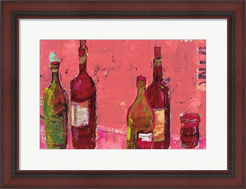 Framed Vino Coral Print