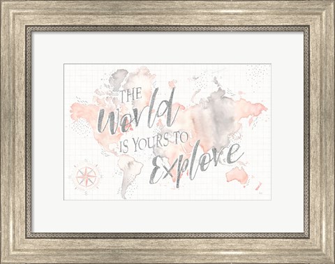 Framed Wonderful World I Print
