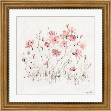 Framed Wildflowers II Pink Print