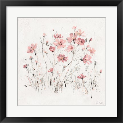 Framed Wildflowers II Pink Print