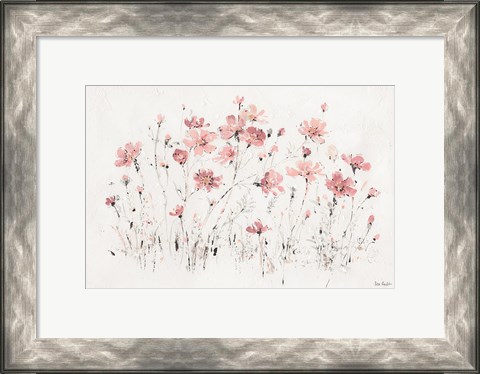 Framed Wildflowers I Pink Print
