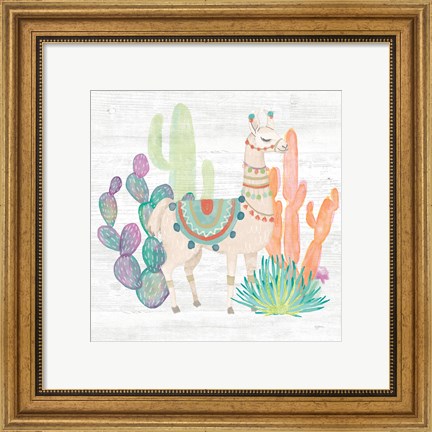 Framed Lovely Llamas II Print