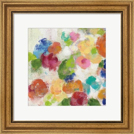 Framed Hydrangea Bouquet I Square I Print