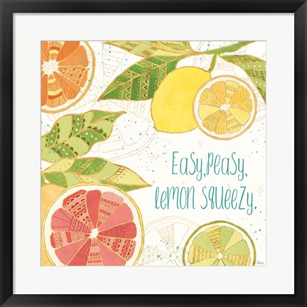 Framed Citrus Splash III Print