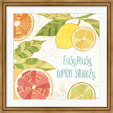 Framed Citrus Splash III Print