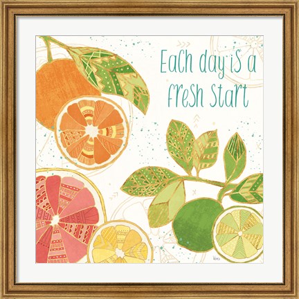 Framed Citrus Splash IV Print