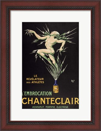 Framed L&#39; Embrocation Chanteclair Print