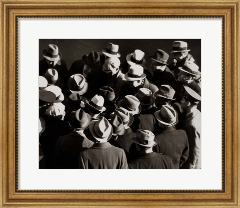 Framed 1930s 1940s Elevated View Of Group of Men Print