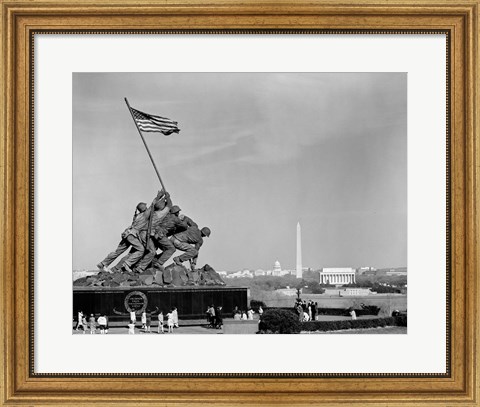 Framed 1960s Marine Corps Monument In Arlington Print