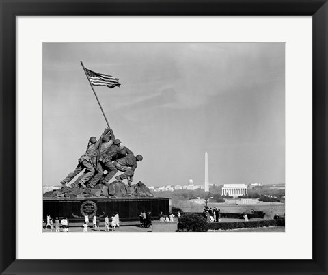 Framed 1960s Marine Corps Monument In Arlington Print