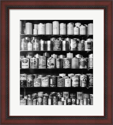 Framed 1920s 1930s 1940s Tin Cans And Containers Print