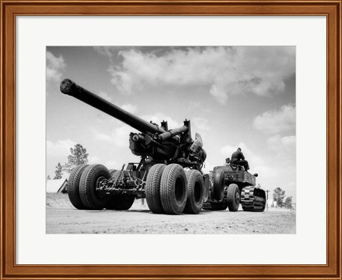 Framed 1940s Army Track Laying Vehicle Print