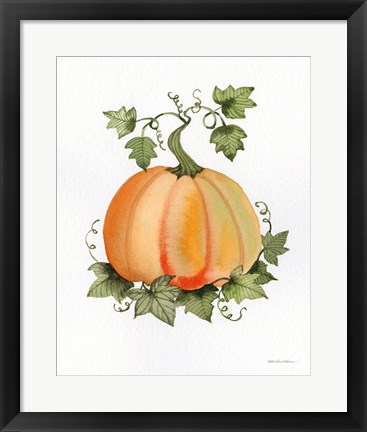 Framed Pumpkin and Vines II Print