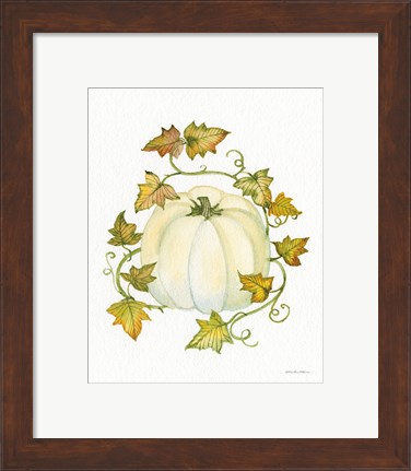 Framed Pumpkin and Vines III Print