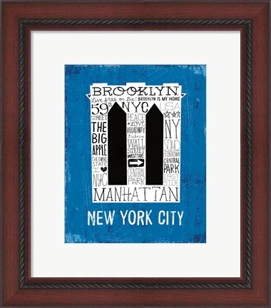 Framed Iconic NYC V Print