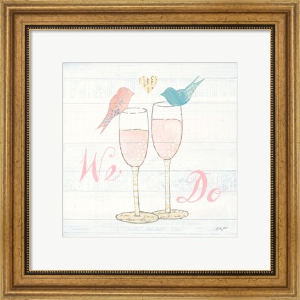 Framed Lovebirds IV Print