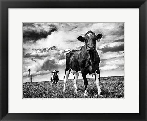 Framed Waiting BW Crop Print